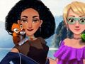 Lojë Jasmine dhe Rapunzel në kamping  në internet
