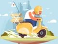 Lojë Qyteti Scooter Rides Jigsaw  në internet
