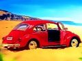 Lojë Puzzle gjelbër gjermane VW Beetle  në internet