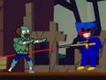 Lojë Huggy Wuggy vs Zombies në internet