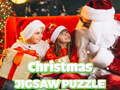 Lojë Puzzle me bashkim pjesësh figure për Krishtlindje  në internet
