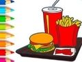 Lojë Libër për t'u ngjyrosur: Hamburger  në internet