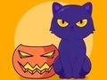 Lojë Libër për t'u ngjyrosur: Macja e Halloween  në internet