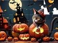 Lojë Mister Jigsaw: Cat Halloween në internet