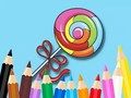 Lojë Libër për t'u ngjyrosur: Lollipop  në internet