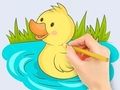 Lojë Libër për t'u ngjyrosur: Baby Duck Swim  në internet