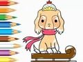 Lojë Libri i Ngjyrosjes: Dog-Riding-Sled  në internet