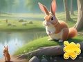 Lojë Jigsaw Puzzle: Lepuri dhe ketrat  në internet