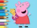 Lojë Libër Ngjyrosjeje: Peppa With Toy Bear  në internet