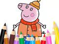 Lojë Libër Ngjyrosje: Mami Pig Winter  në internet