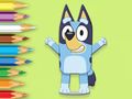 Lojë Libër për t'u ngjyrosur: Happy Bluey  në internet