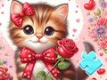 Lojë Jigsaw Puzzle: Cat Bowknot  në internet