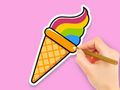 Lojë Libër Ngjyrosje: Akullore Rainbow  në internet