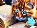 Lojë Jigsaw Puzzle: Leximi i maceve  në internet