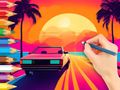 Lojë Libër Ngjyrosje: Driving Sunset  në internet