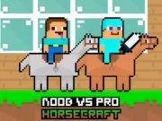 Lojë Noob vs pro horsecraft në internet