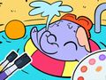 Lojë Libër për t'u ngjyrosur: Elephant Swim  në internet