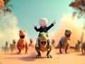 Lojë Stickman: Arena e dinosaurëve  në internet