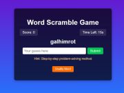 Lojë Sfida e lojës Scramble Word  në internet