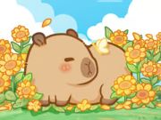 Lojë Jigsaw Puzzle: Capybara në luledielli  në internet