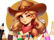 Lojë Libri për t'u ngjyrosur: Cowgirl  në internet