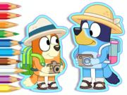 Lojë Libri për t'u ngjyrosur: Camping Bluey  në internet