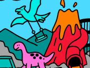 Lojë Ngjyra sipas kodit Dino Park  në internet