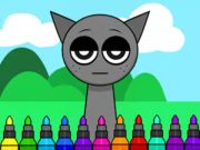 Lojë Libri për t'u ngjyrosur: Sprunki Incredibox Grey  në internet