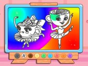 Lojë Libri për t'u ngjyrosur: Ballerina kapuçin në internet