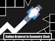 Lojë Brainrot Italian në Gjeometrinë Dash në internet