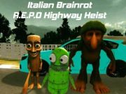 Lojë Brainrot Italian R. E. P. O Highway Heist në internet