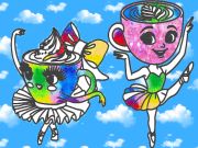 Lojë Libri për t'u ngjyrosur për Fëmijët: Ballerina Cappuccina në internet