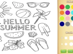 Lojë Hello Summer Coloring Book for Kids në internet