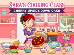 Lojë Sara’s Cooking Class: Cherry Upside Down Cake në internet