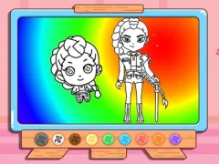 Lojë Coloring Book: Kpop Rumi në internet