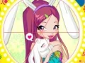 Lojë Winx bunny style: Round Puzzle në internet