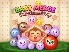 Lojë Baby Merge Cute animal drop në internet