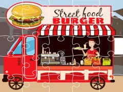Lojë Burger Trucks Jigsaw në internet