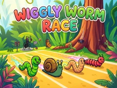 Lojë Wiggly Worm Race në internet
