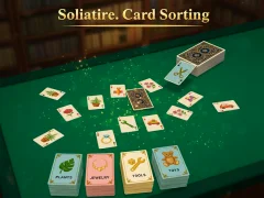 Lojë Solitaire. Card Sorting në internet