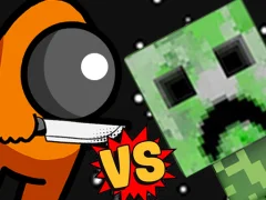 Lojë Among vs Creeper në internet