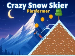 Lojë Crazy Snow Skier: Platformer në internet
