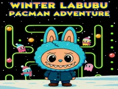 Lojë Winter Labubu Pacman Adventure në internet