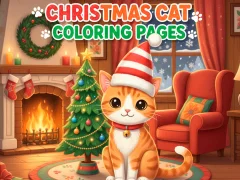 Lojë Christmas Cat Coloring Pages në internet