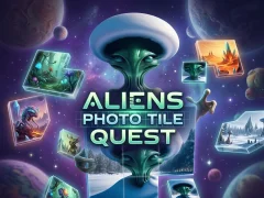 Lojë Aliens Photo Tile Quest në internet