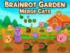 Lojë Brainrot Garden. Merge Cats në internet