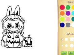 Lojë Halloween Labubu Coloring & Drawing Game në internet