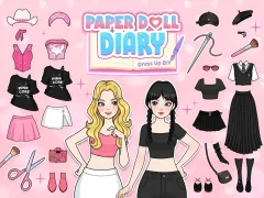Lojë Paper Doll Diary: Dress Up DIY në internet
