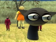 Lojë Squid Game Sprunki Hide në internet