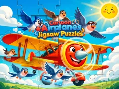 Lojë Cartoon Airplanes: Jigsaw Puzzles në internet
